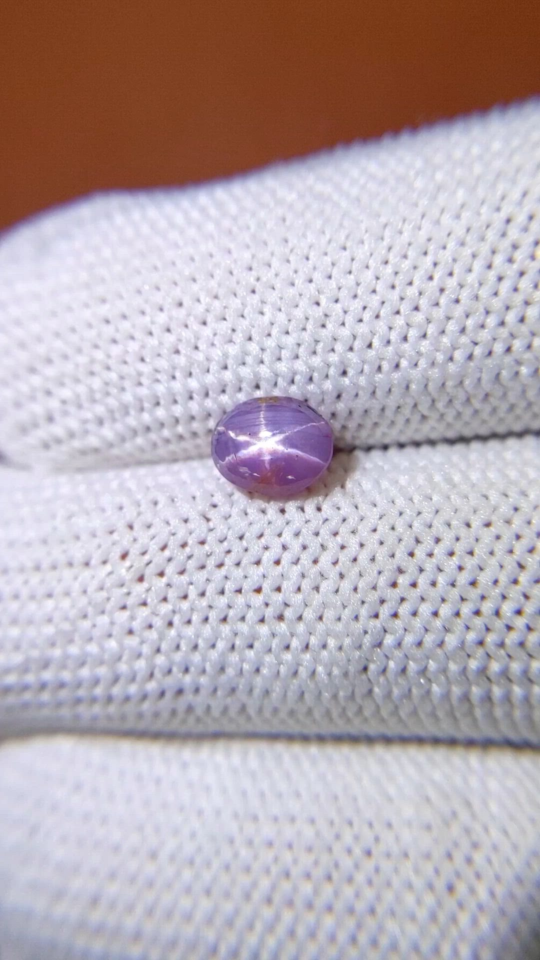1.33 Ct. Purple Star Sapphire from Ceylon (Sri Lanka) Size Video