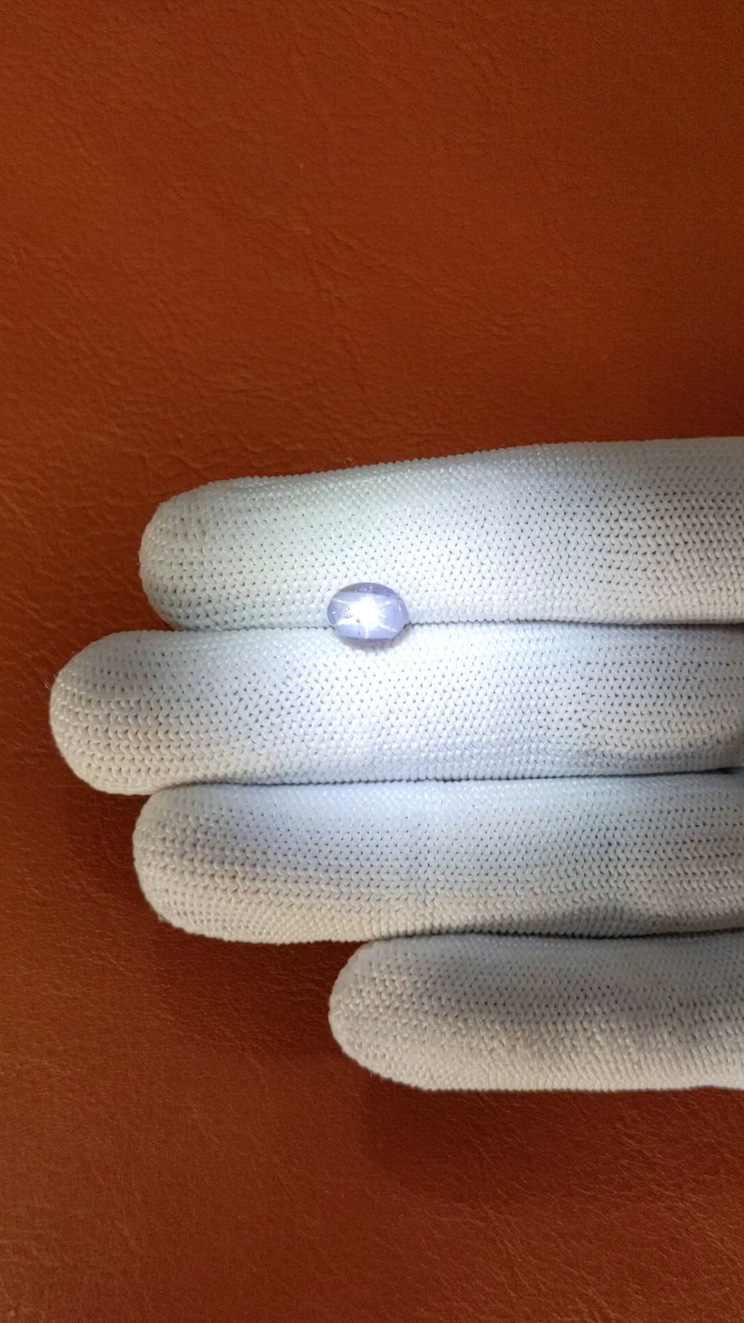 1.91 Ct. Greyish Blue Star Sapphire from Ceylon (Sri Lanka) Size Video
