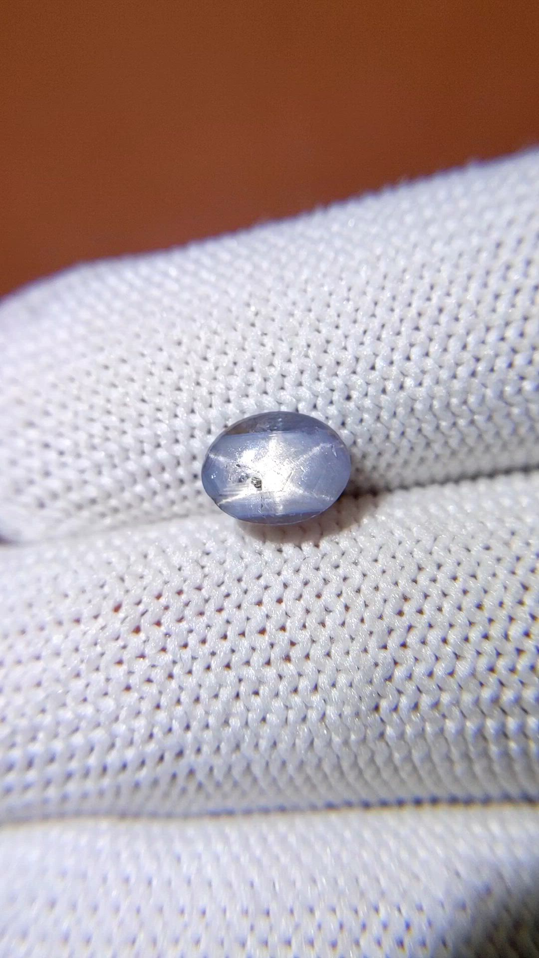 1.91 Ct. Greyish Blue Star Sapphire from Ceylon (Sri Lanka) Size Video