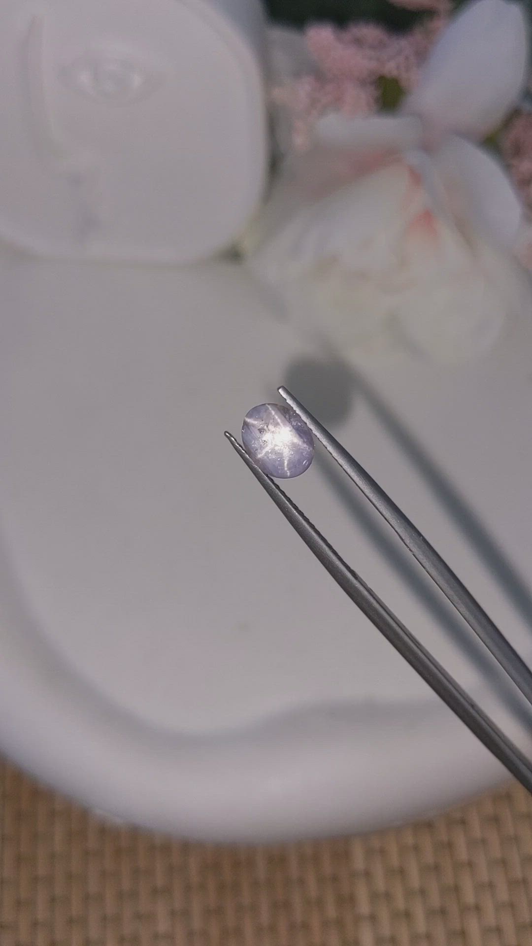 1.91 Ct. Greyish Blue Star Sapphire from Ceylon (Sri Lanka) Size Video