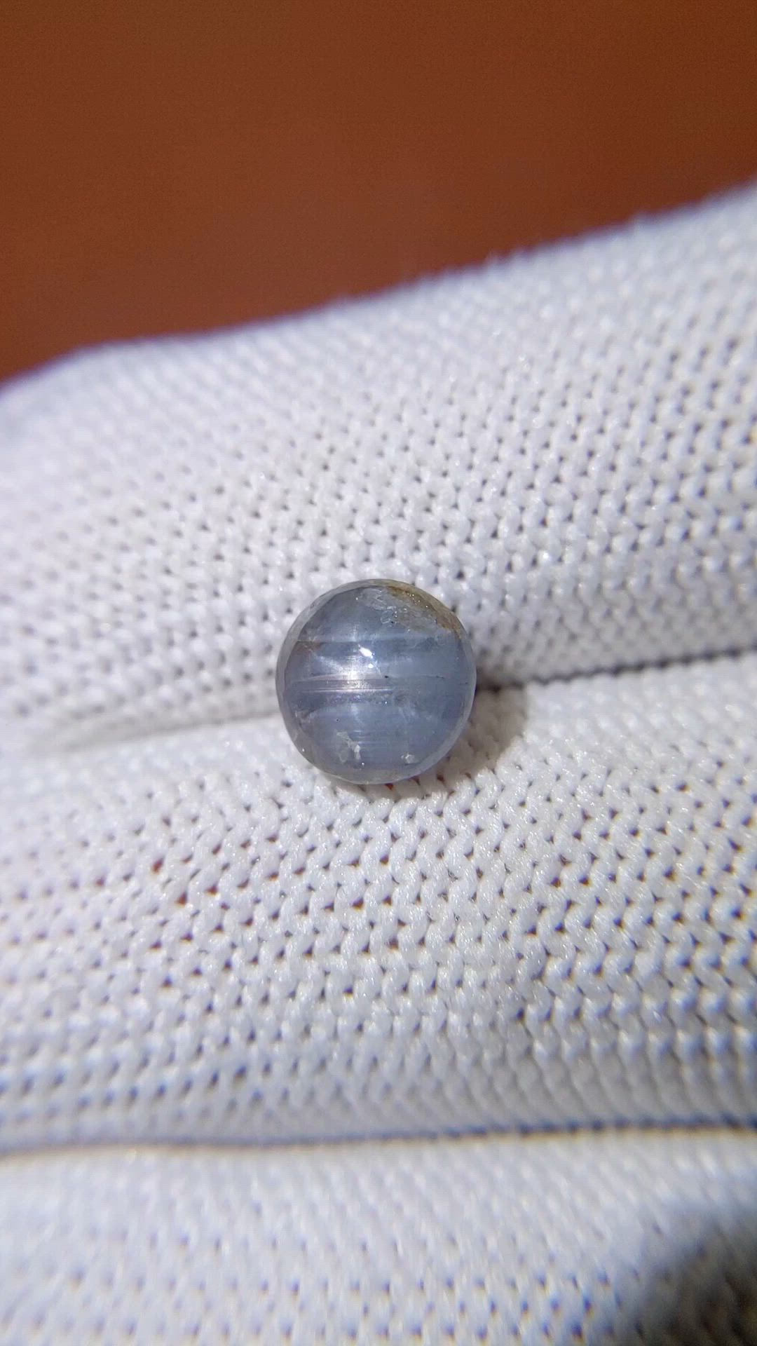 2.94 Ct. Greyish Blue Star Sapphire from Ceylon (Sri Lanka) Size Video