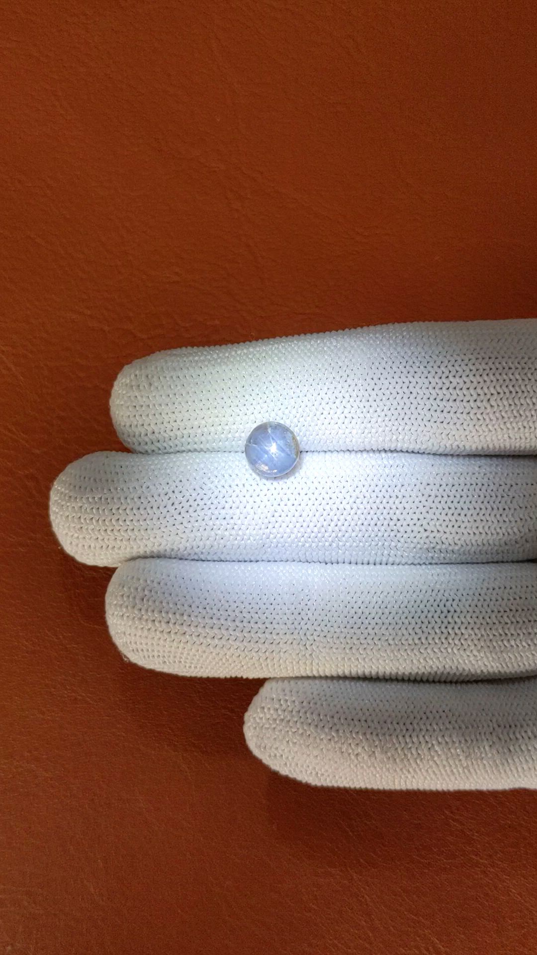 2.94 Ct. Greyish Blue Star Sapphire from Ceylon (Sri Lanka) Size Video