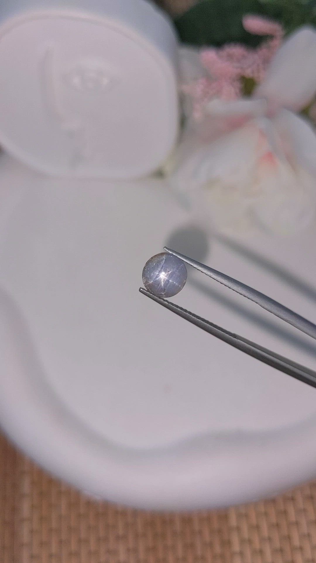 2.94 Ct. Greyish Blue Star Sapphire from Ceylon (Sri Lanka) Size Video