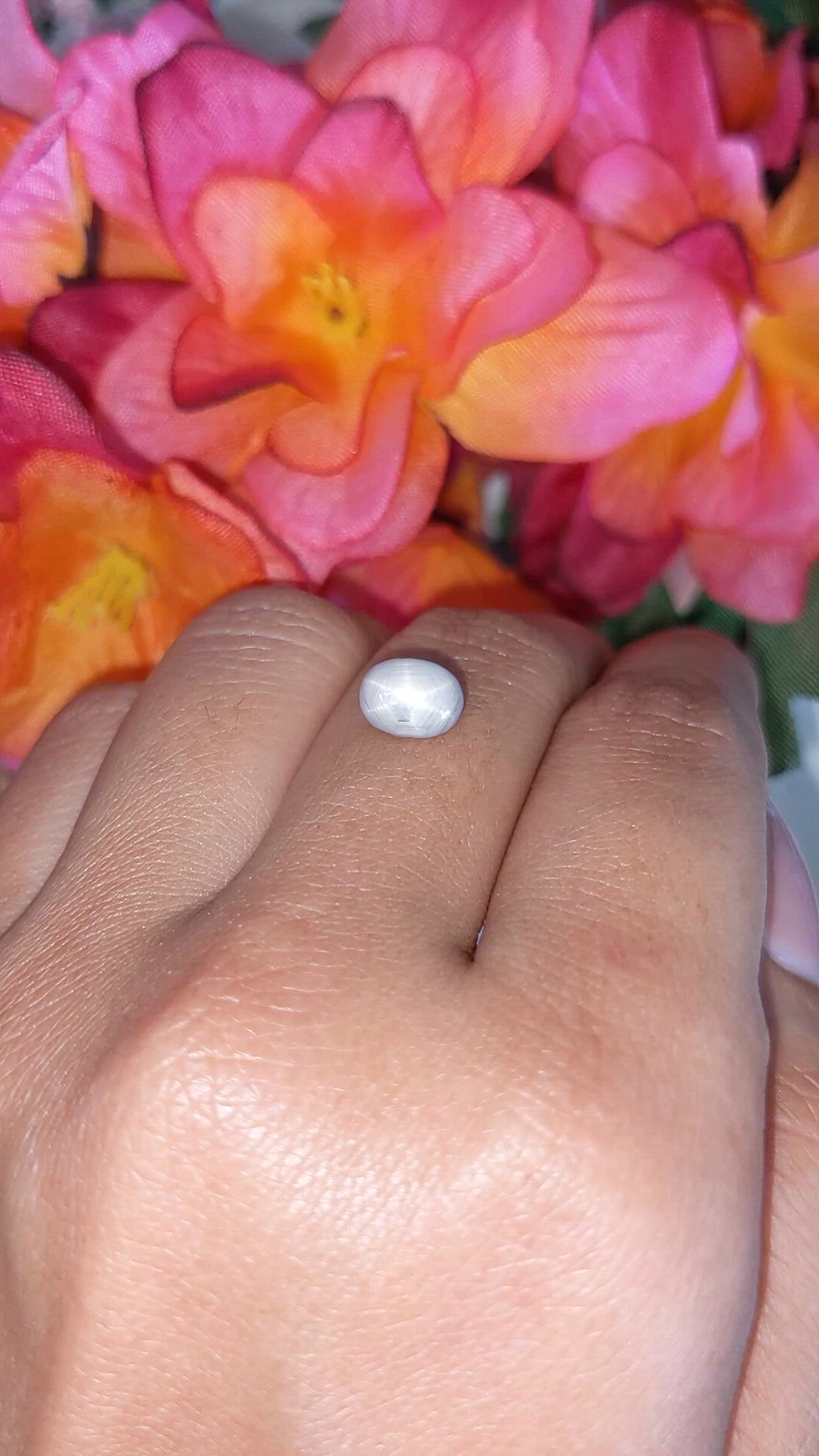 2.64 Ct. Grey Star Sapphire from Ceylon (Sri Lanka) Size Video
