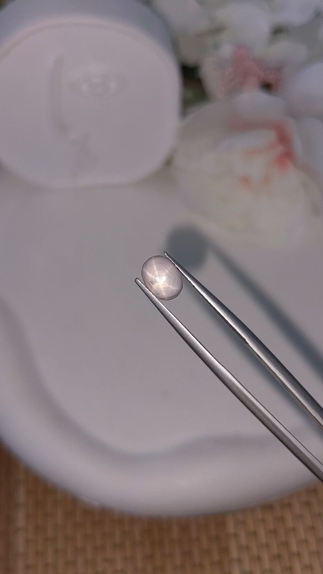 2.64 Ct. Grey Star Sapphire from Ceylon (Sri Lanka) Size Video