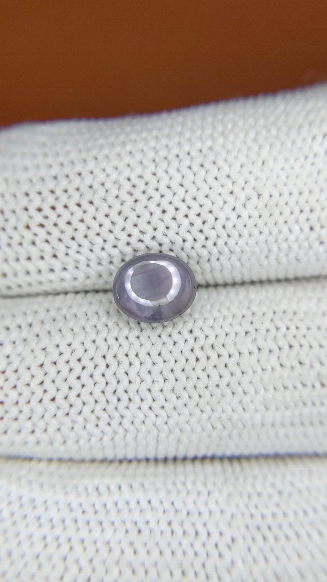 2.11 Ct. Bluish Grey Star Sapphire from Ceylon (Sri Lanka) Size Video