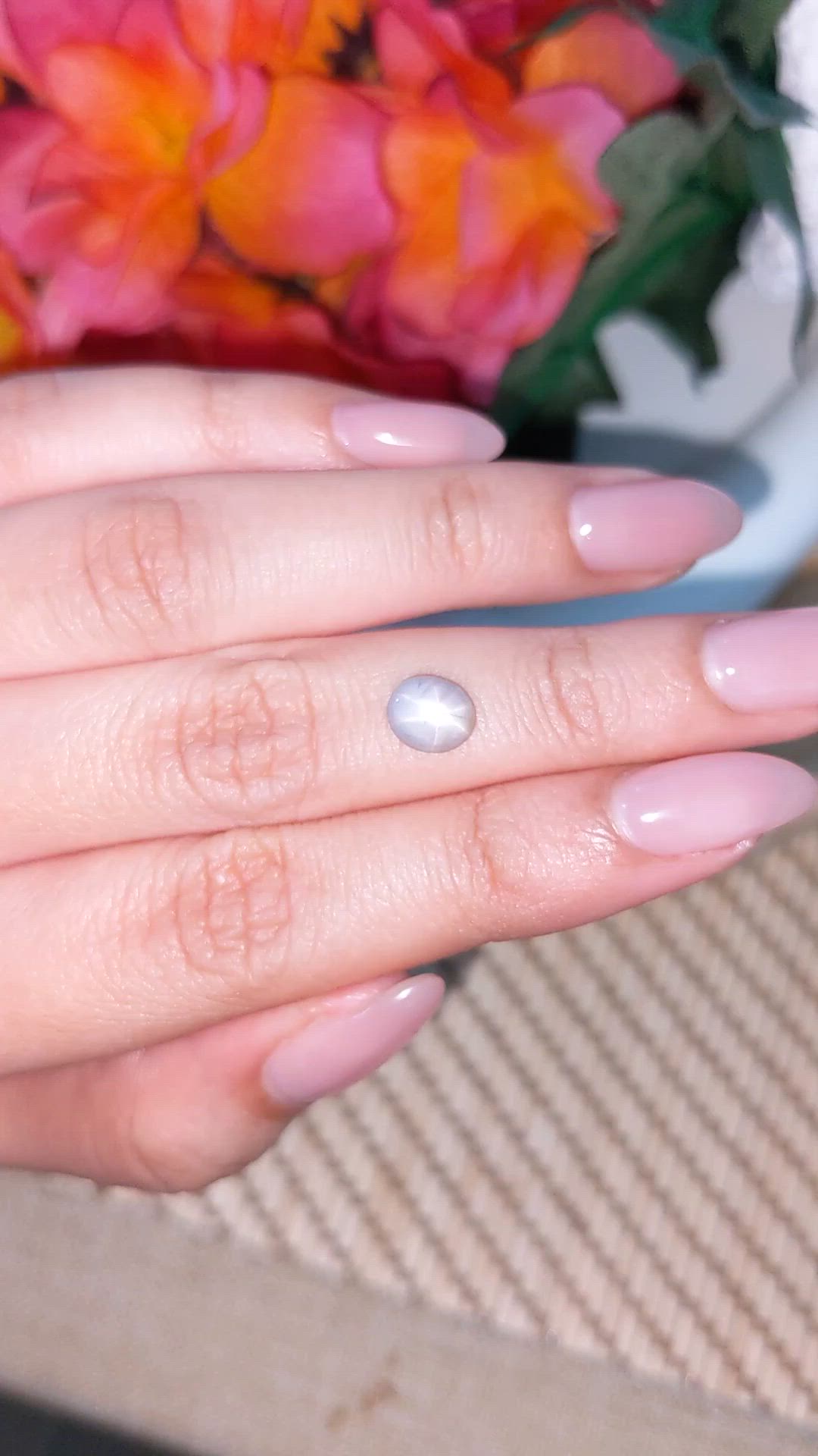 1.57 Ct. Grey Star Sapphire from Ceylon (Sri Lanka) Size Video