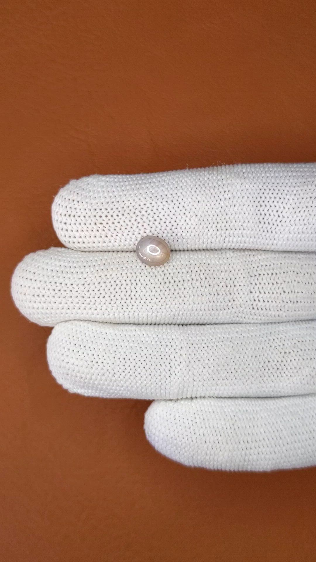 1.57 Ct. Grey Star Sapphire from Ceylon (Sri Lanka) Size Video