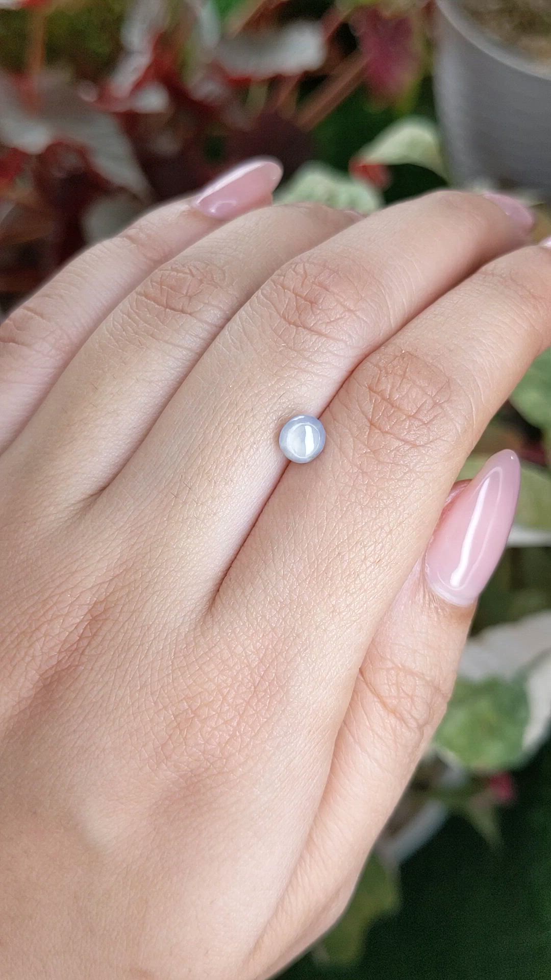 1.31 Ct. Greyish Blue Star Sapphire from Ceylon (Sri Lanka) Size Video