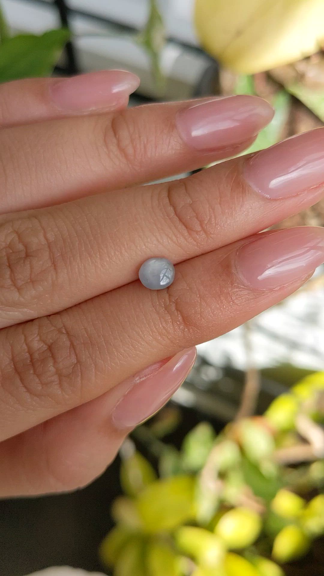 1.31 Ct. Greyish Blue Star Sapphire from Ceylon (Sri Lanka) Size Video