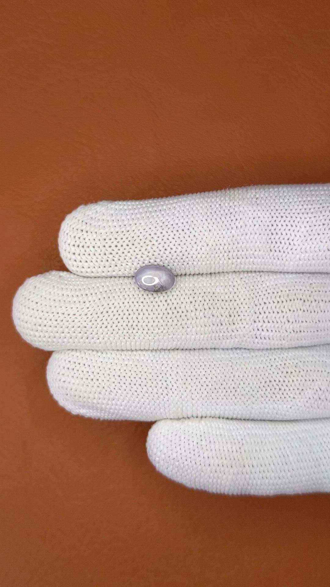 2.21 Ct. Greyish Blue Star Sapphire from Ceylon (Sri Lanka) Size Video