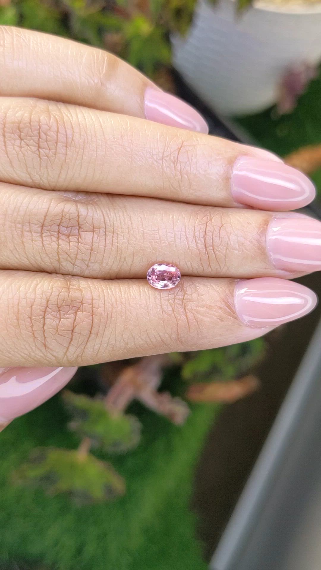 0.72 Ct. Padparadscha Sapphire from Ceylon (Sri Lanka) Size Video