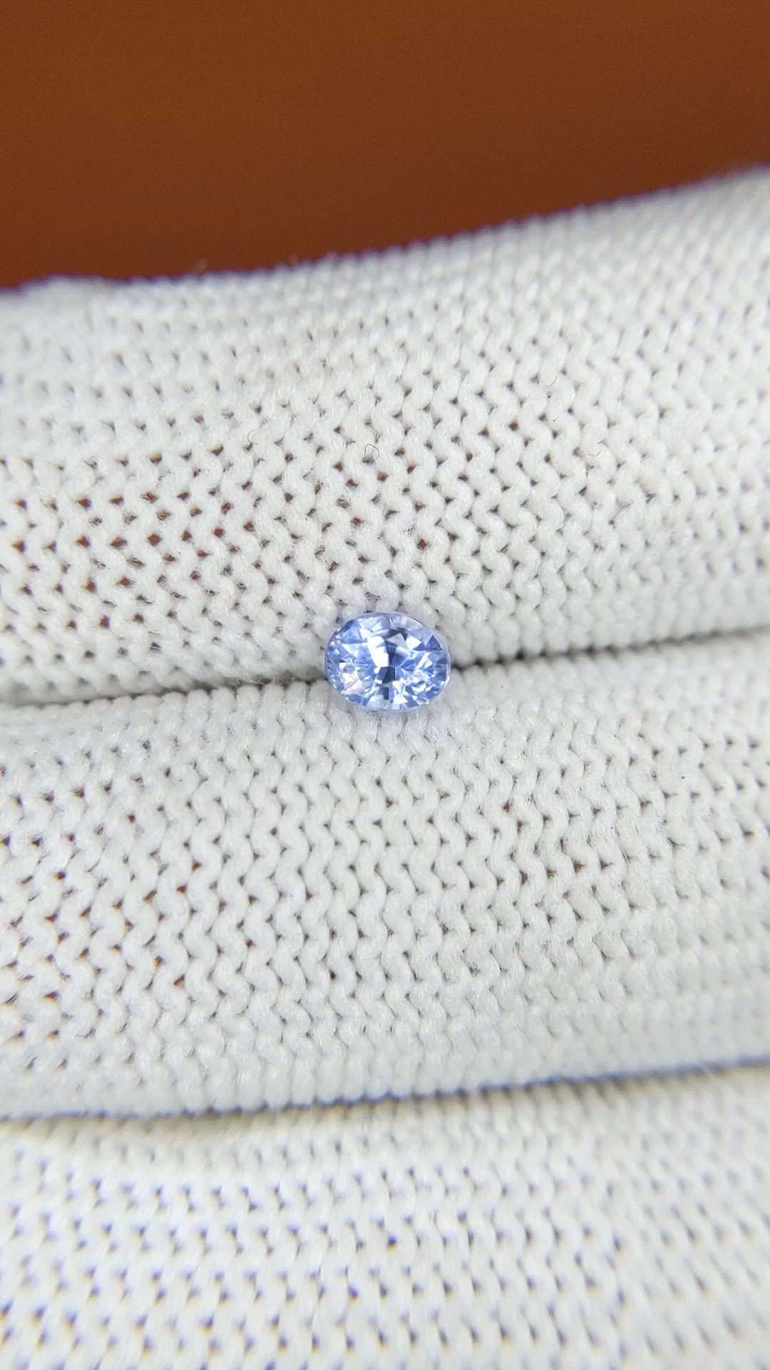 0.50 Ct. Blue Sapphire from Ceylon (Sri Lanka) Size Video