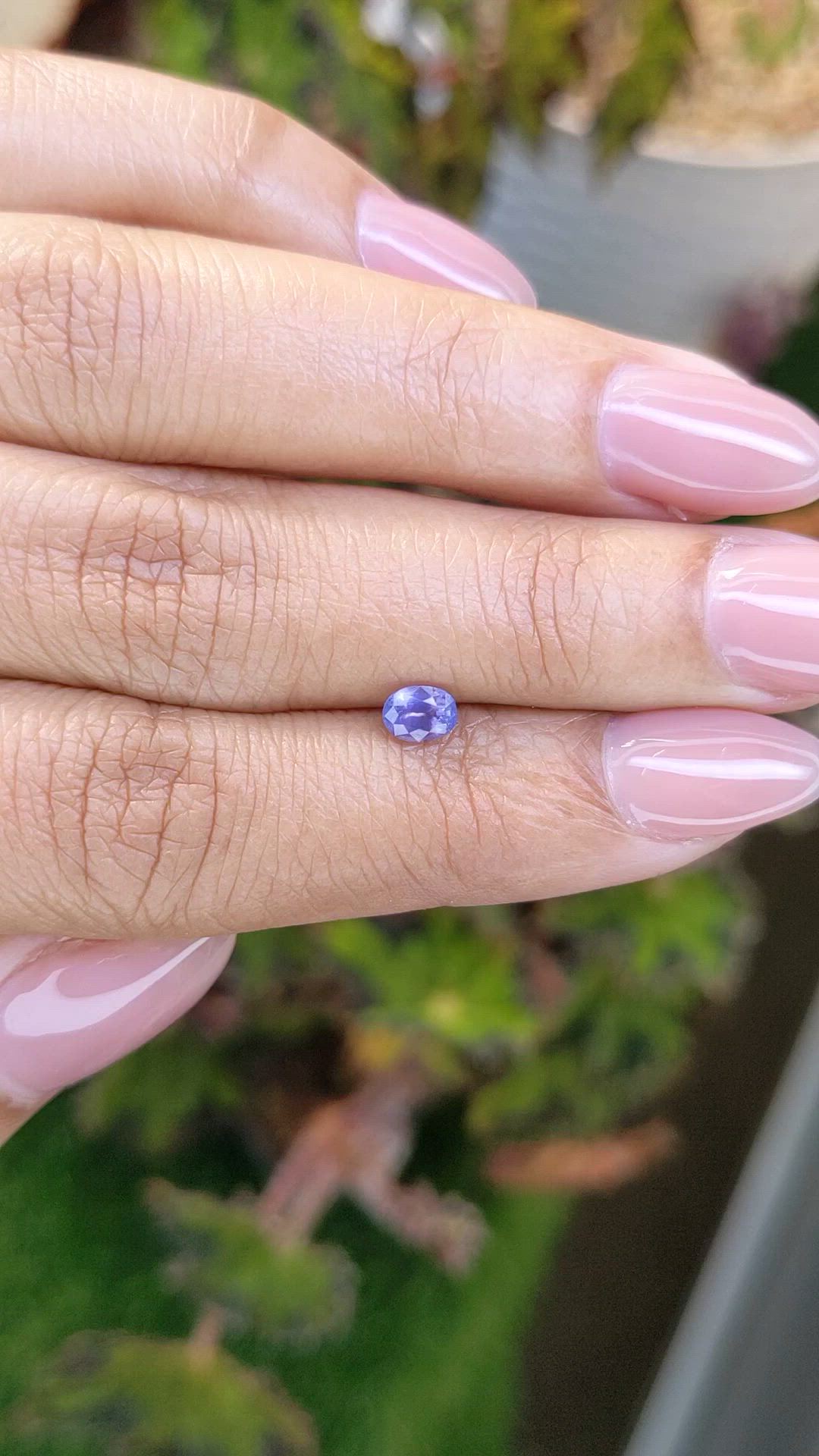 0.49 Ct. Bluish Purple Sapphire from Ceylon (Sri Lanka) Size Video