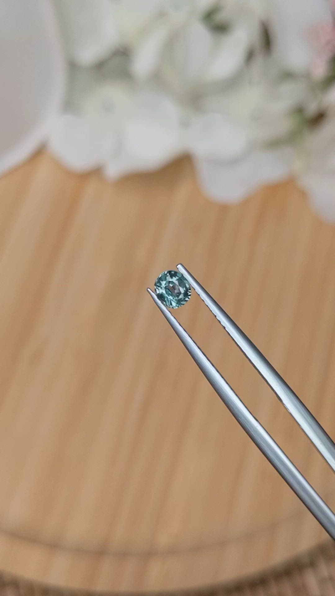 0.39 Ct. Green Sapphire from Ceylon (Sri Lanka) Size Video