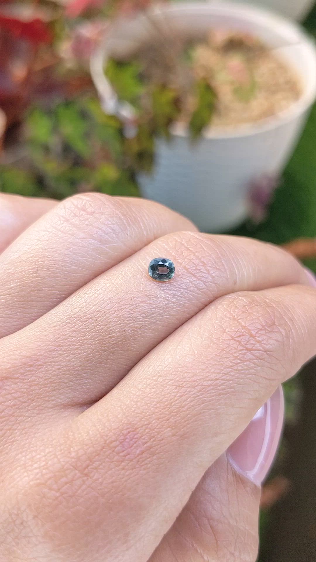 0.39 Ct. Green Sapphire from Ceylon (Sri Lanka) Size Video