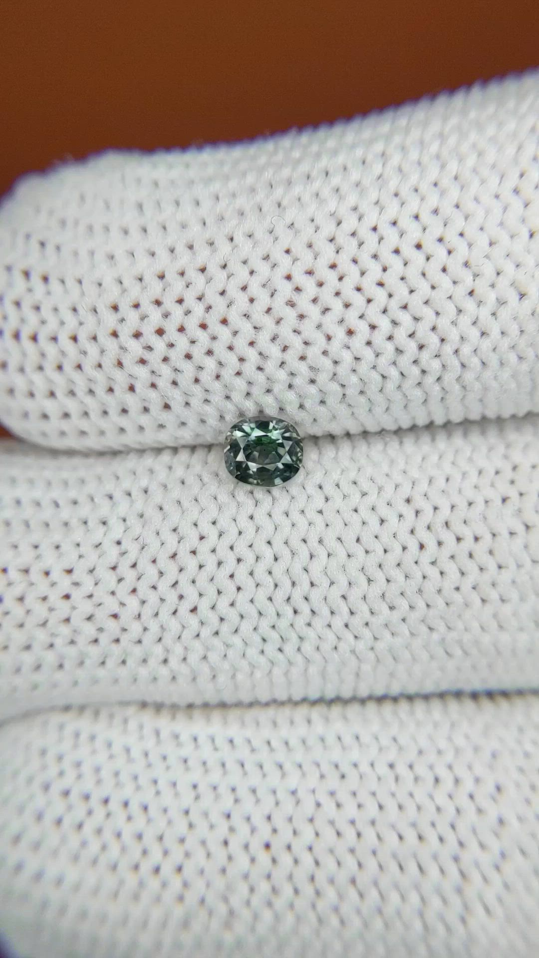 0.39 Ct. Green Sapphire from Ceylon (Sri Lanka) Size Video