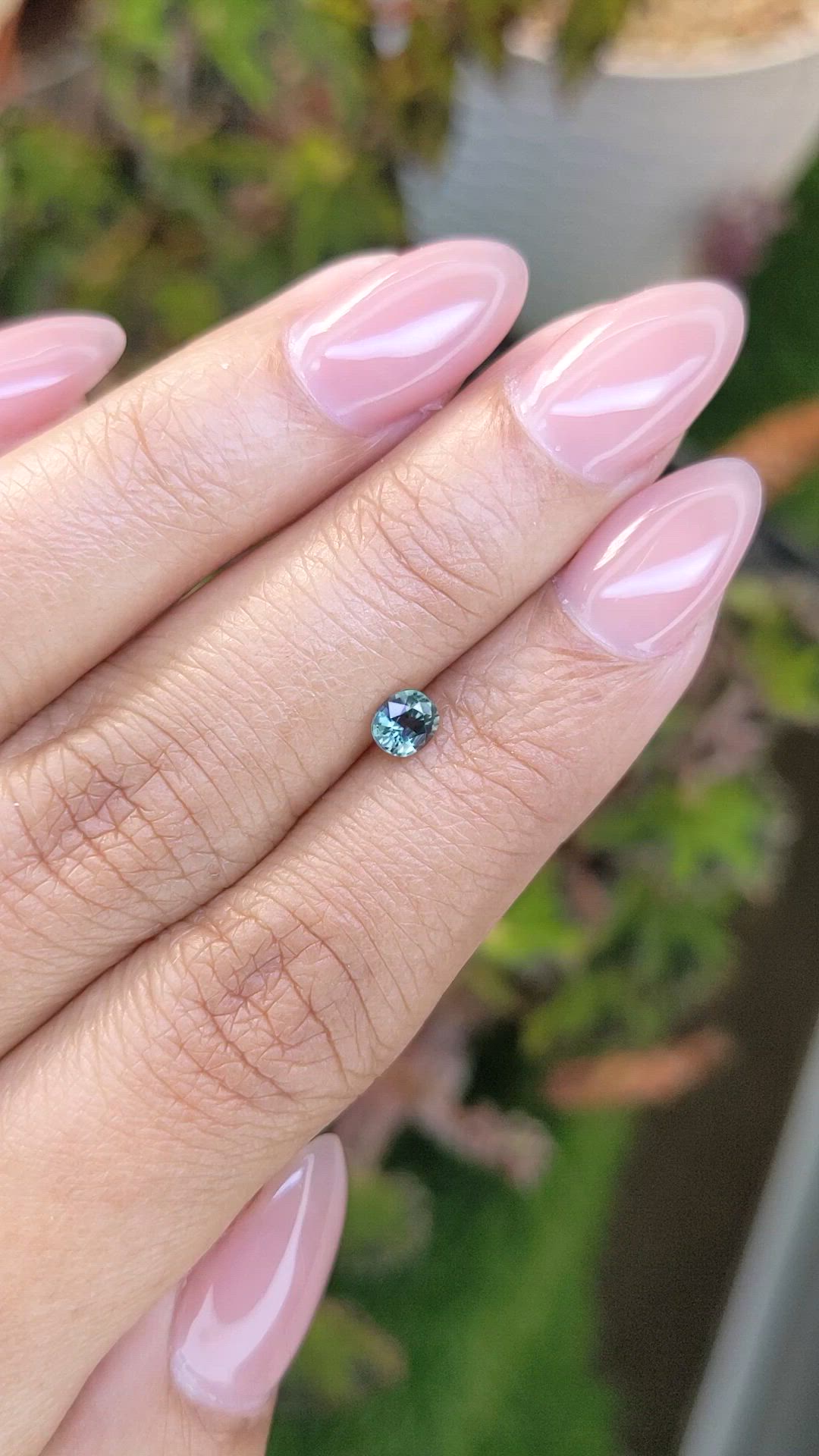 0.39 Ct. Green Sapphire from Ceylon (Sri Lanka) Size Video
