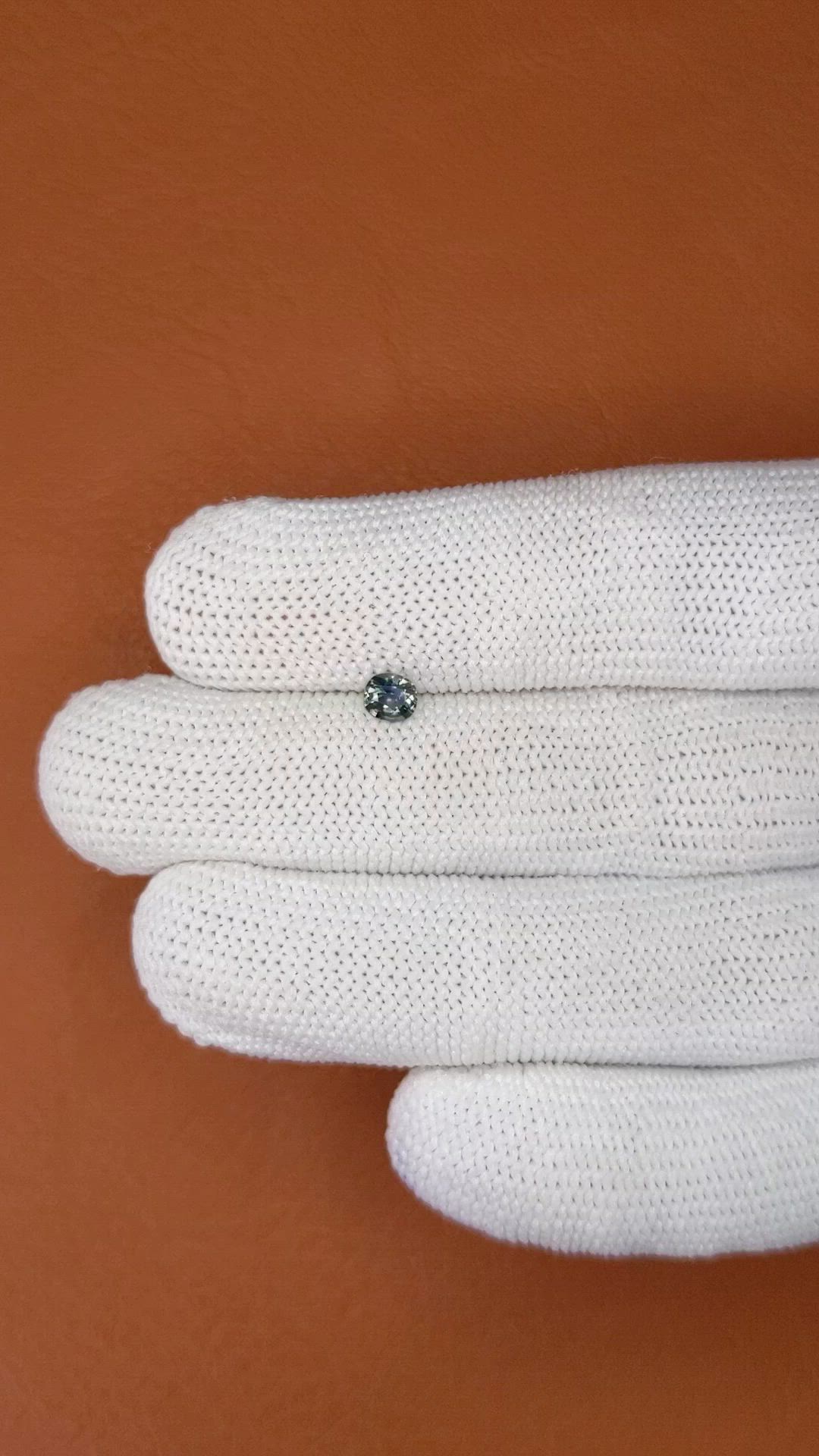 0.39 Ct. Green Sapphire from Ceylon (Sri Lanka) Size Video