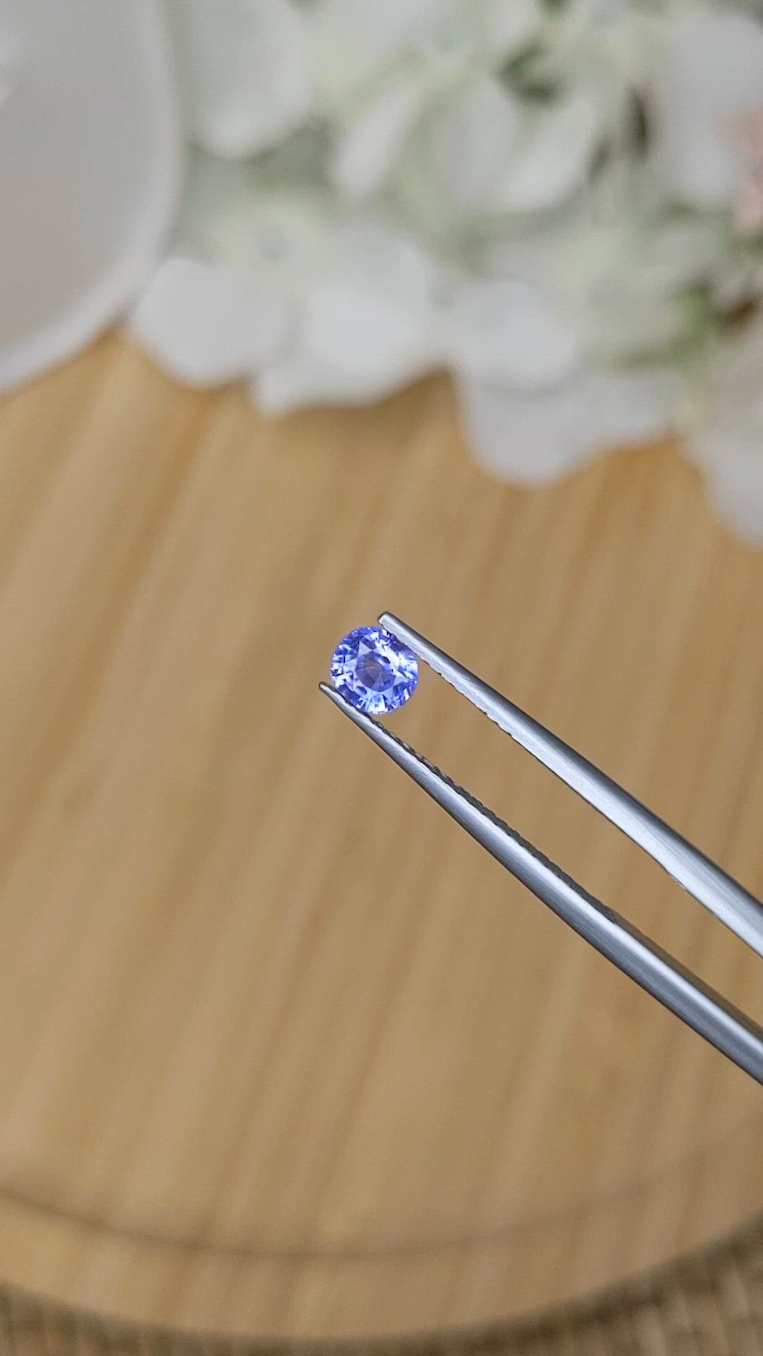 0.55 Ct. Violet Sapphire from Ceylon (Sri Lanka) Size Video