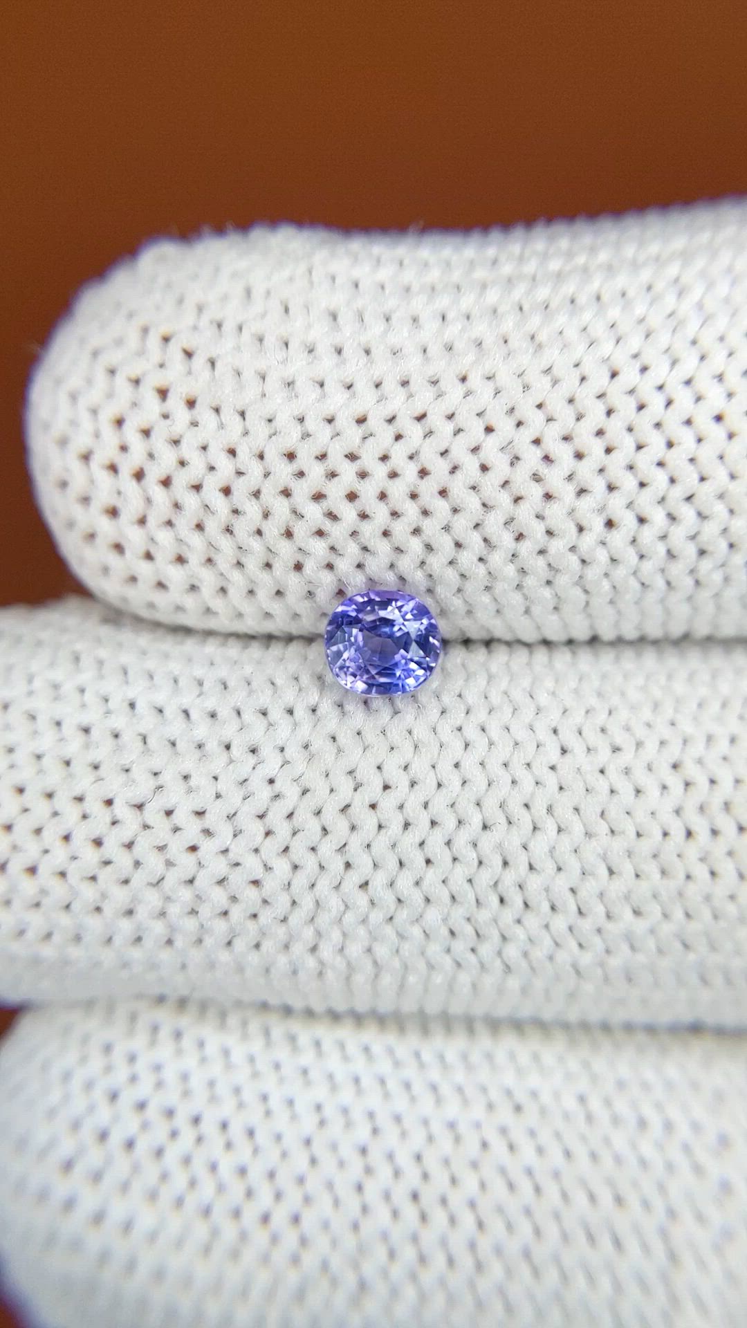 0.55 Ct. Violet Sapphire from Ceylon (Sri Lanka) Size Video