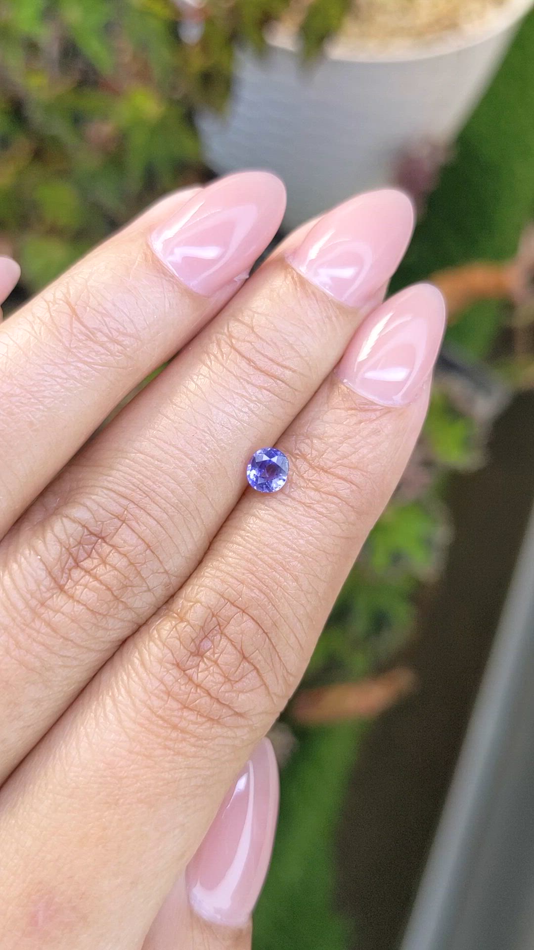 0.55 Ct. Violet Sapphire from Ceylon (Sri Lanka) Size Video