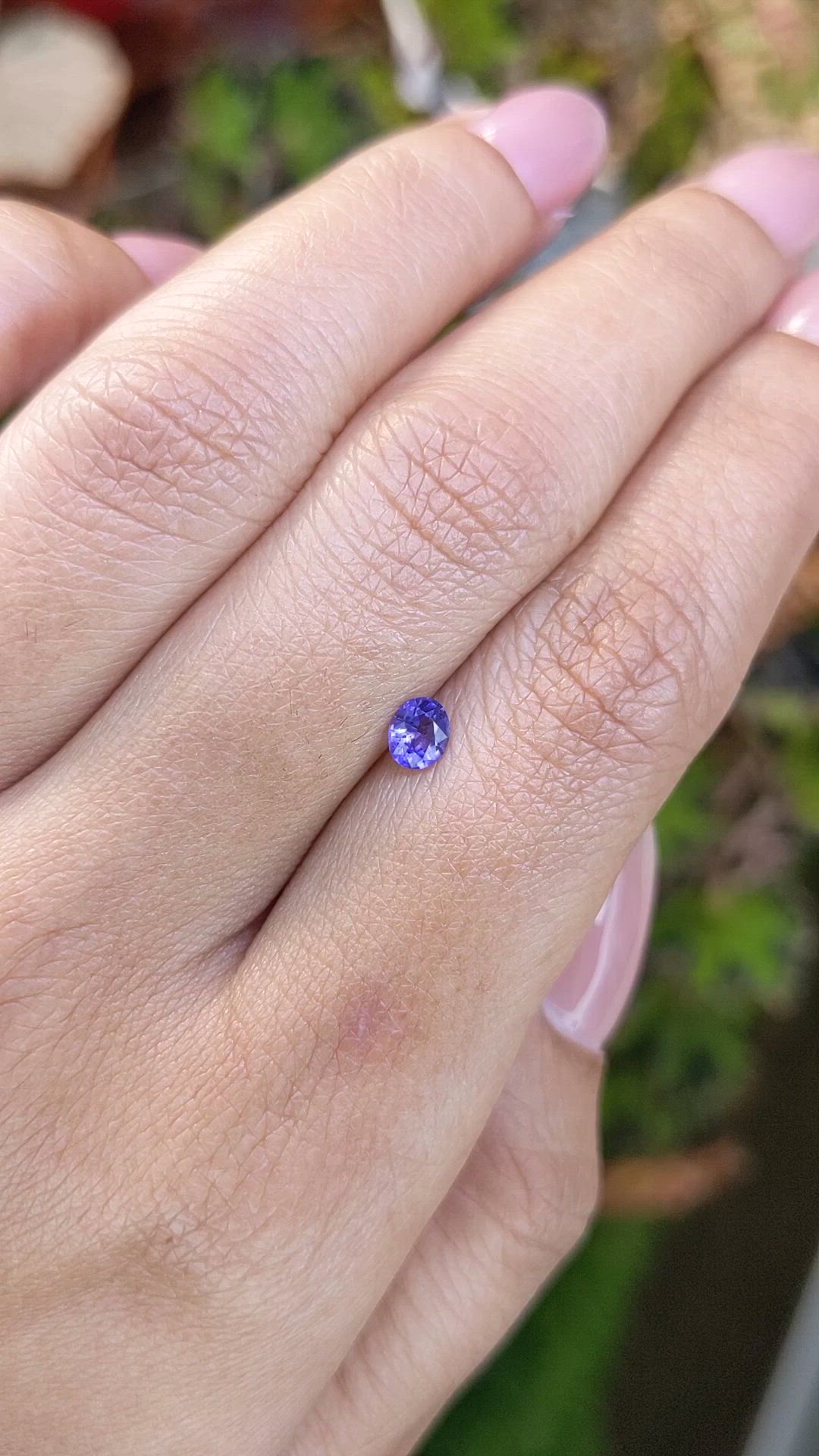 0.36 Ct. Bluish Purple Sapphire from Ceylon (Sri Lanka) Size Video