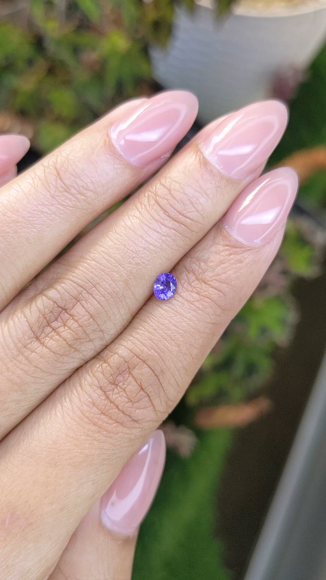 0.36 Ct. Bluish Purple Sapphire from Ceylon (Sri Lanka) Size Video