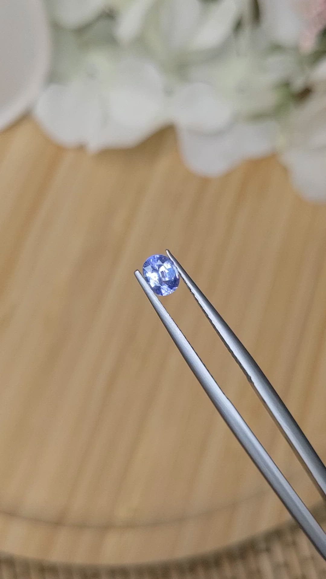 0.46 Ct. Blue Sapphire from Ceylon (Sri Lanka) Size Video