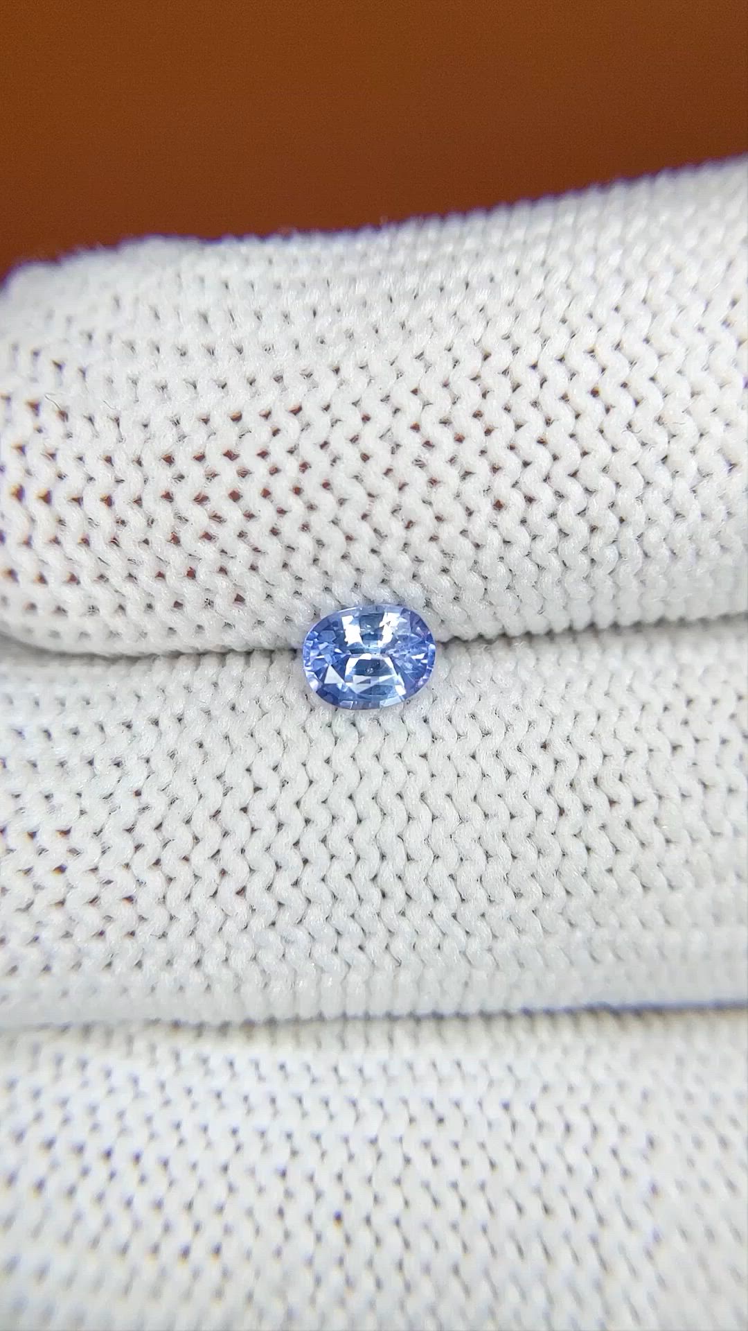 0.46 Ct. Blue Sapphire from Ceylon (Sri Lanka) Size Video