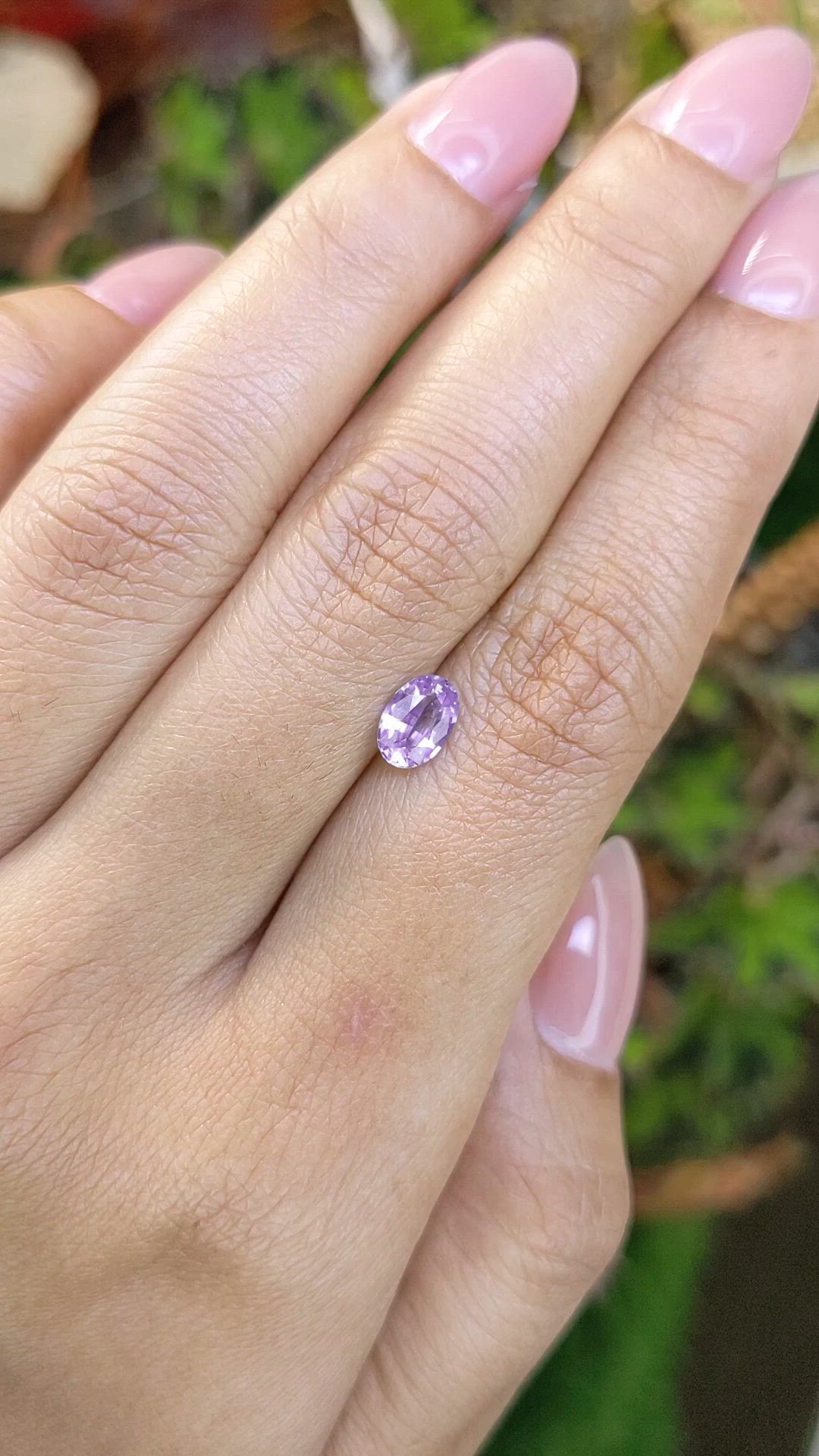 0.93 Ct. Purple Sapphire from Ceylon (Sri Lanka) Size Video