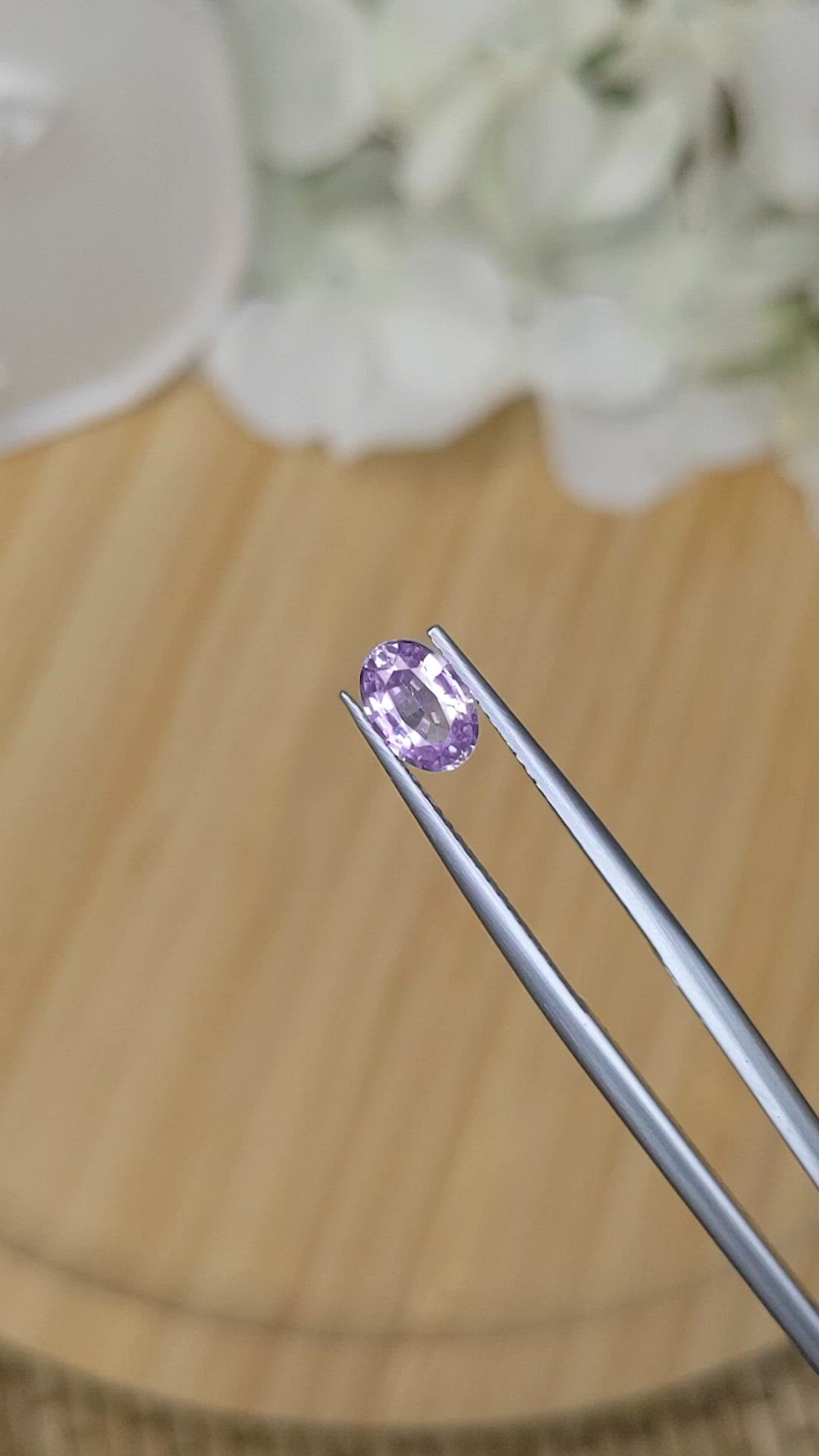 0.93 Ct. Purple Sapphire from Ceylon (Sri Lanka) Size Video