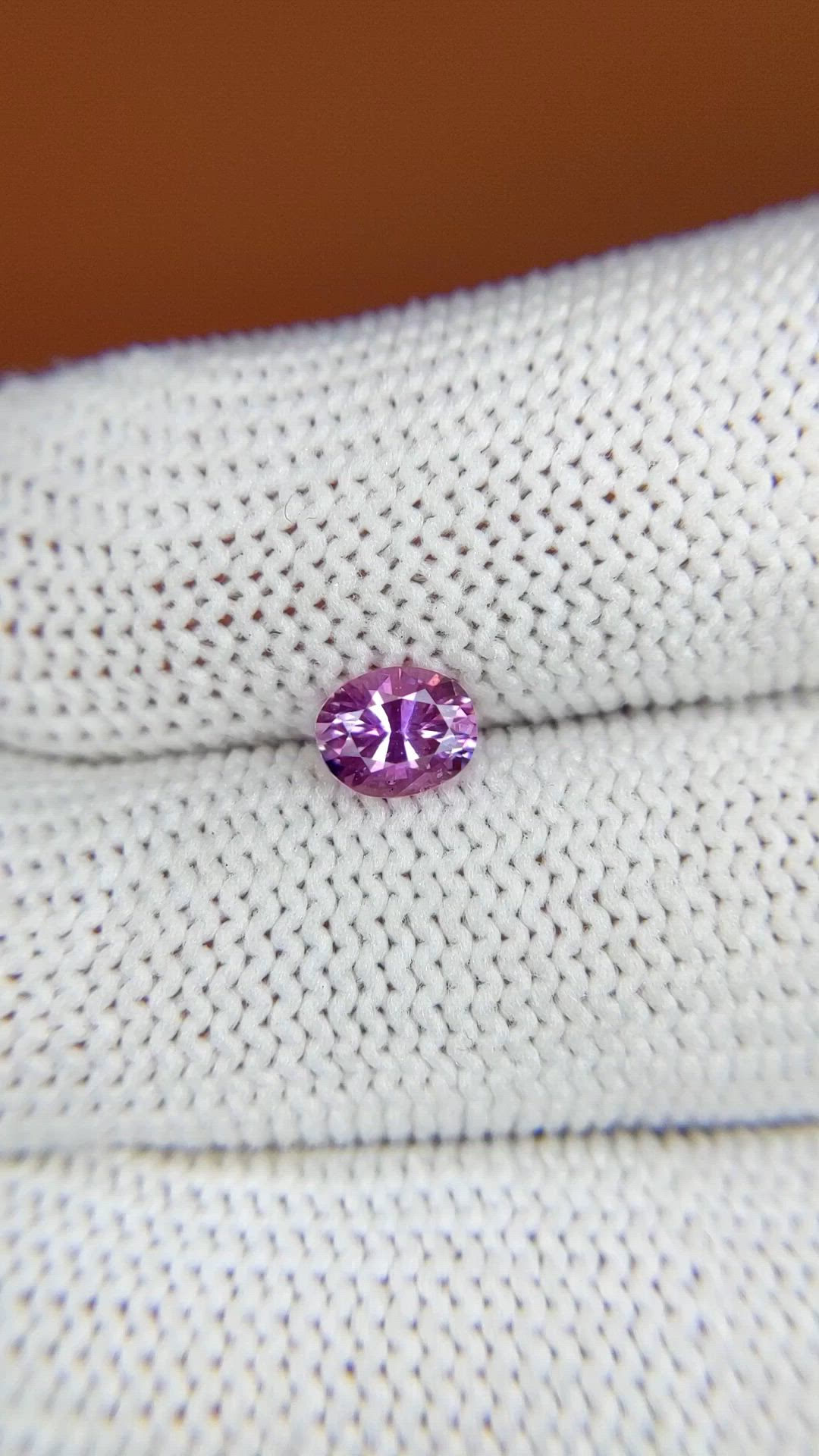 0.70 Ct. Purplish Pink Sapphire from Ceylon (Sri Lanka) Size Video