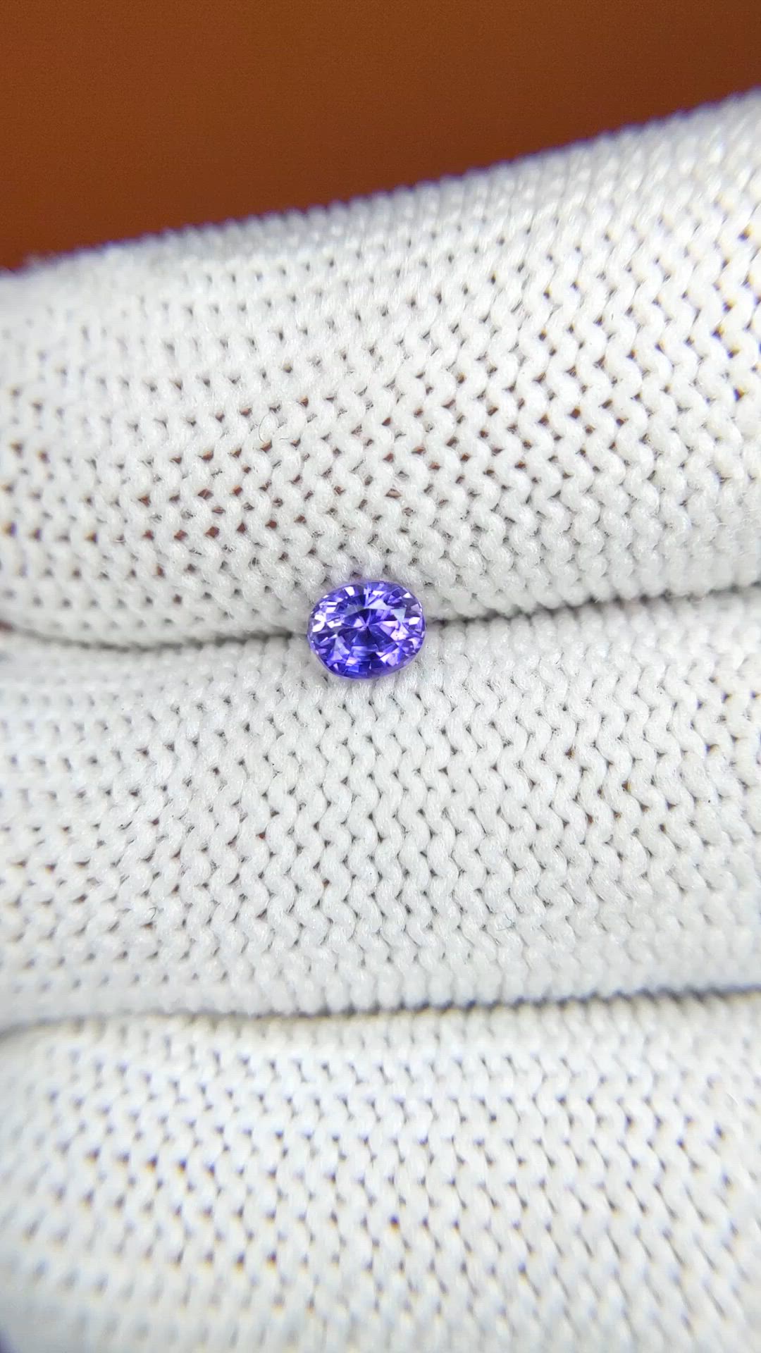 0.40 Ct. Purple Sapphire from Ceylon (Sri Lanka) Size Video