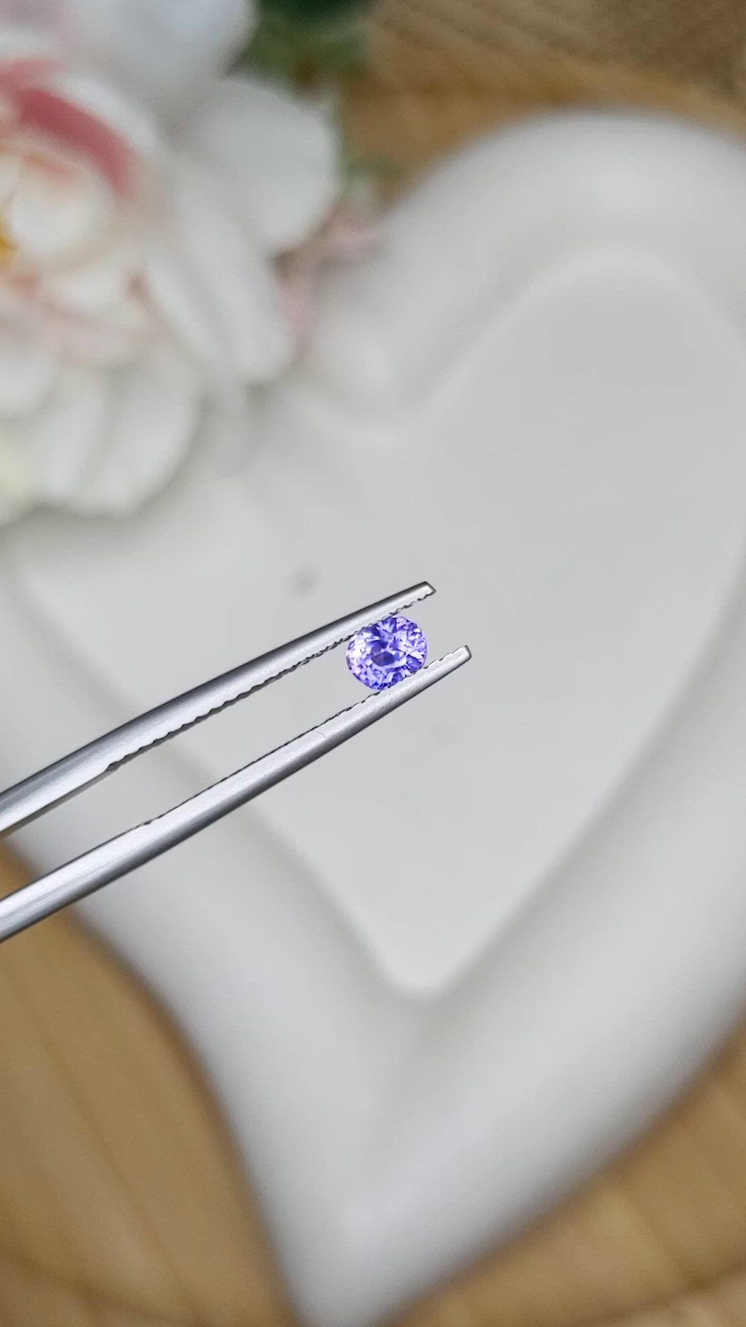 0.40 Ct. Purple Sapphire from Ceylon (Sri Lanka) Size Video