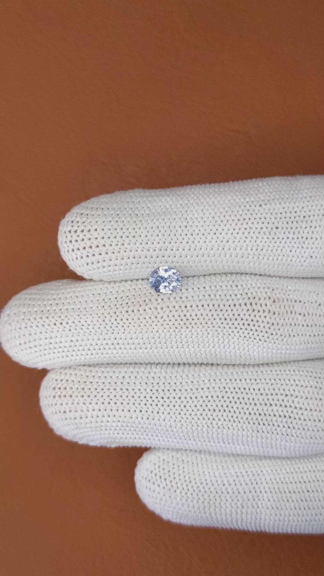 0.53 Ct. Blue Sapphire from Ceylon (Sri Lanka) Size Video