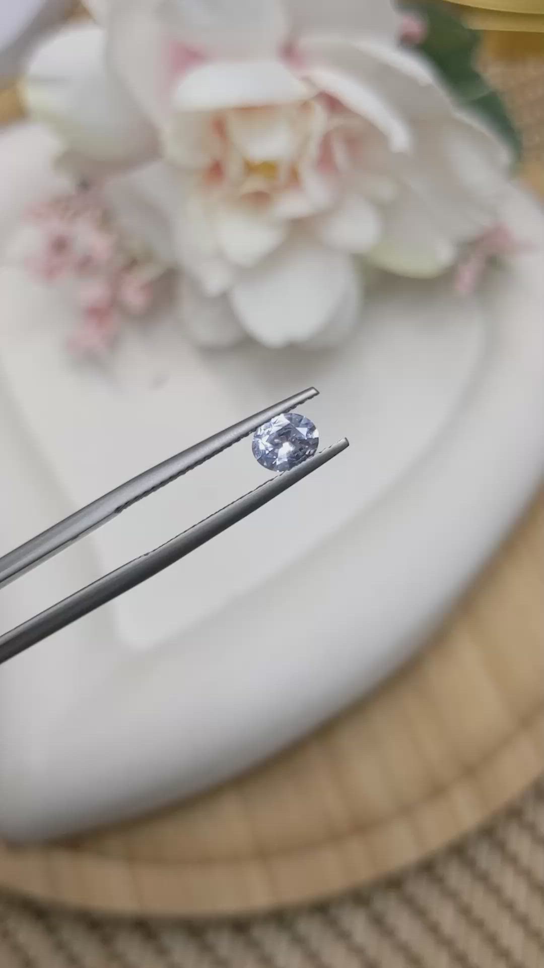 0.53 Ct. Blue Sapphire from Ceylon (Sri Lanka) Size Video