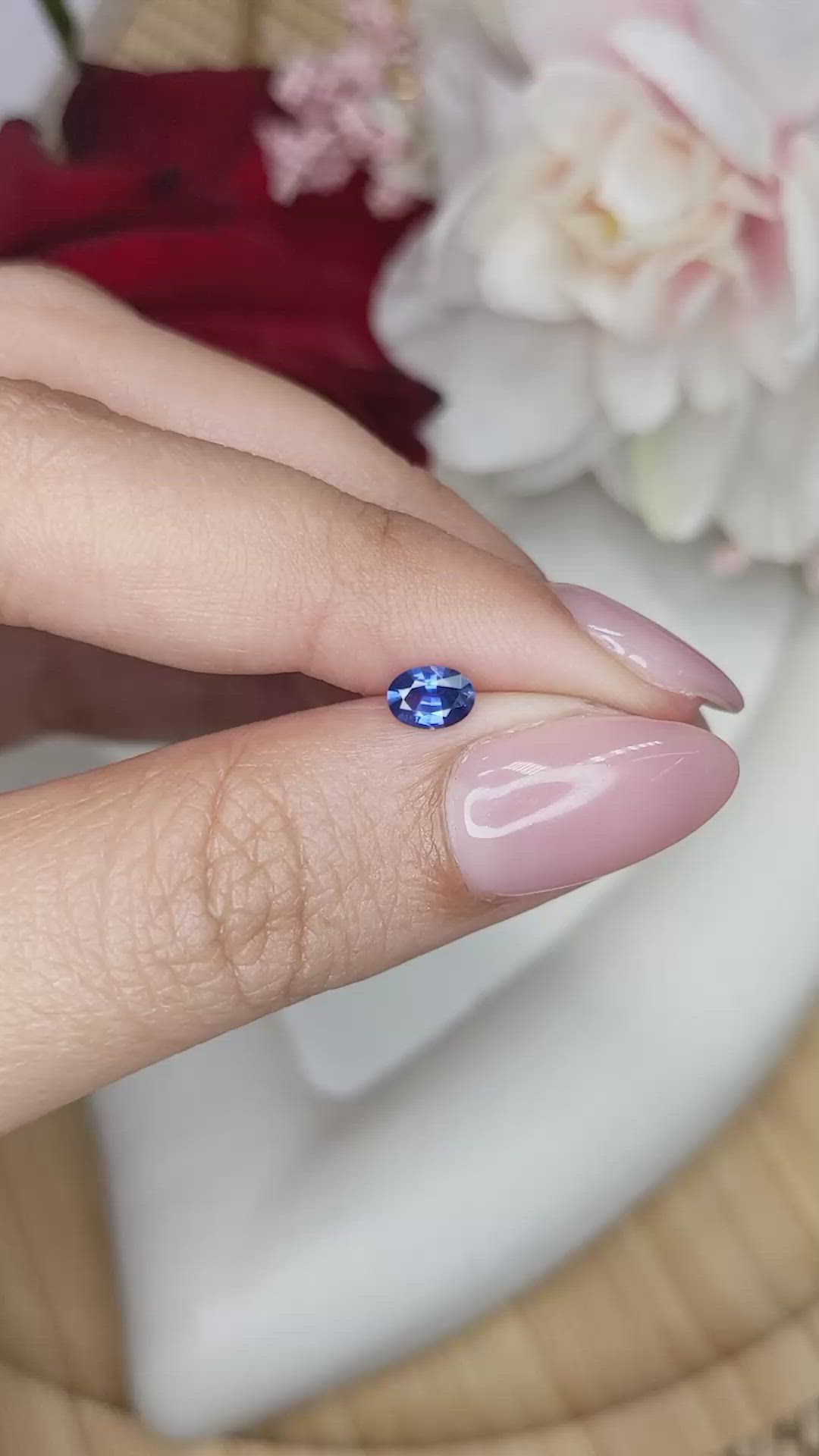 0.36 Ct. Blue Sapphire from Ceylon (Sri Lanka) Size Video