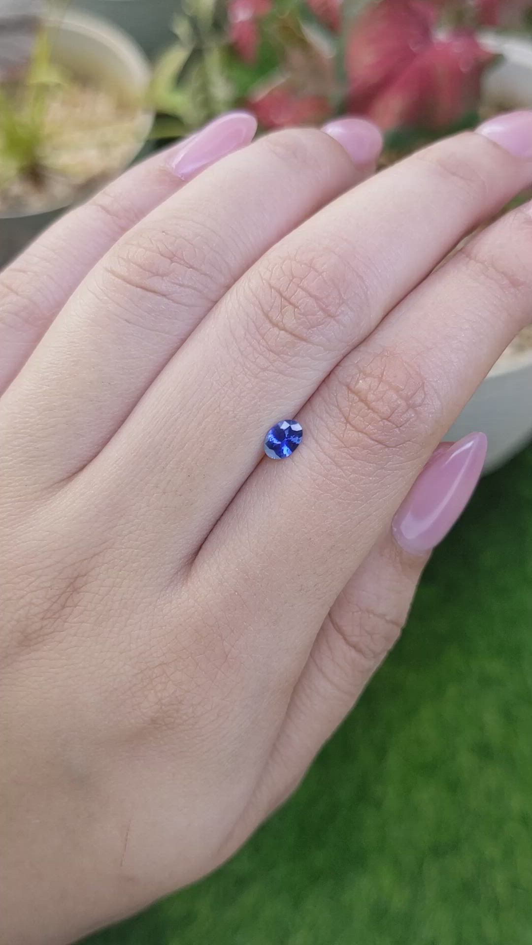 0.36 Ct. Blue Sapphire from Ceylon (Sri Lanka) Size Video