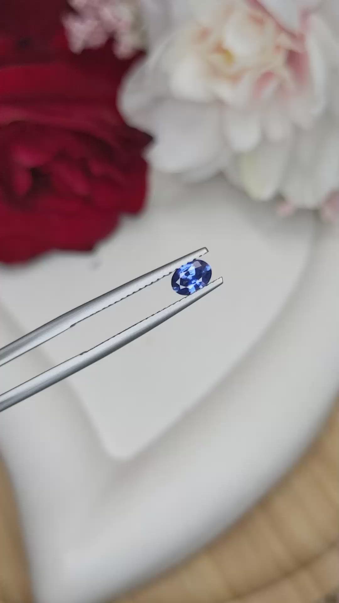 0.36 Ct. Blue Sapphire from Ceylon (Sri Lanka) Size Video