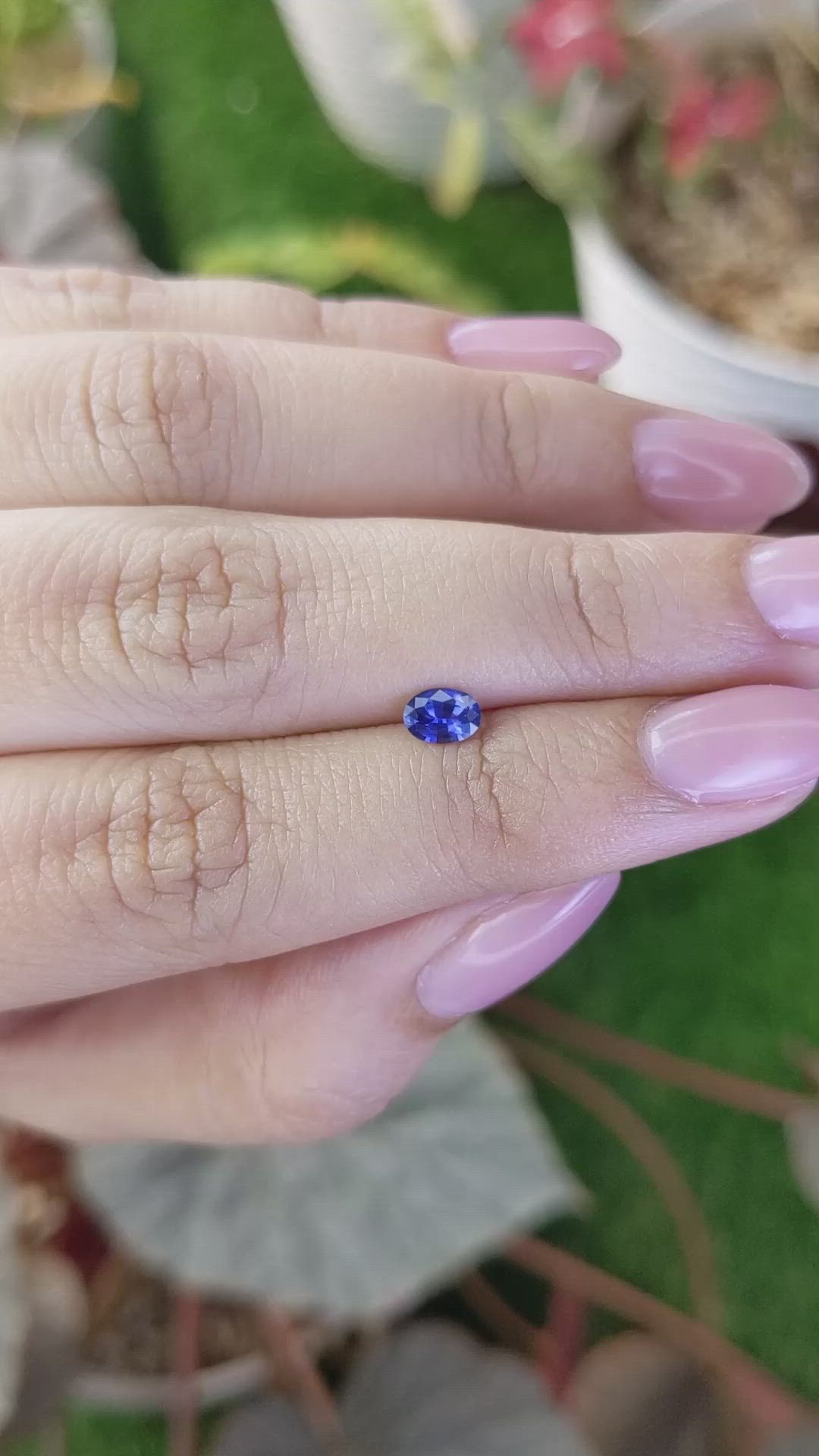 0.36 Ct. Blue Sapphire from Ceylon (Sri Lanka) Size Video