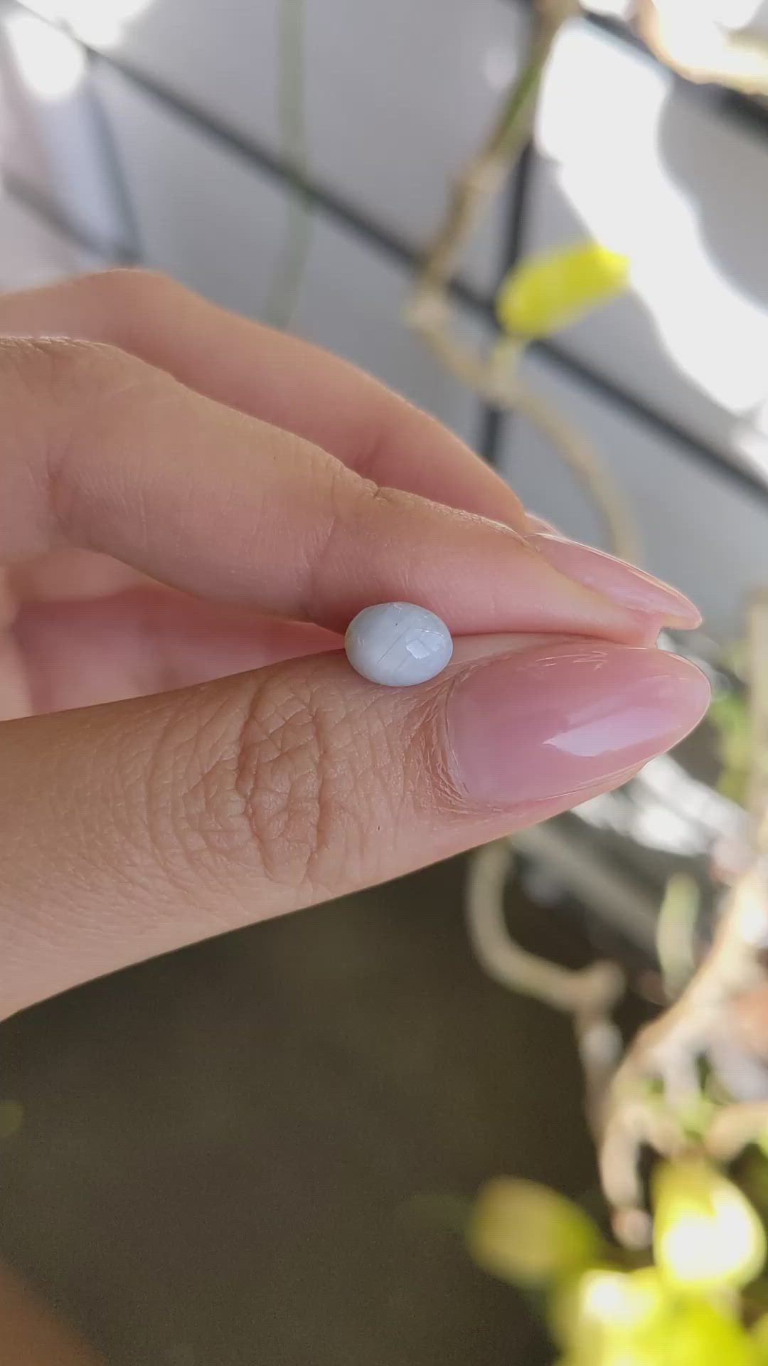 2.47 Ct. Bluish Grey Star Sapphire from Ceylon (Sri Lanka) Size Video