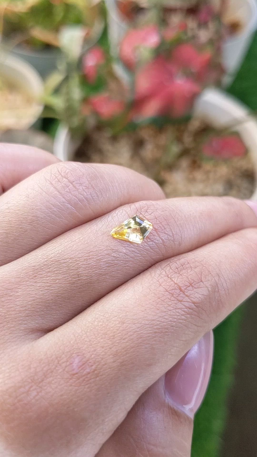 1.08 Ct. Yellow Sapphire from Ceylon (Sri Lanka) Size Video