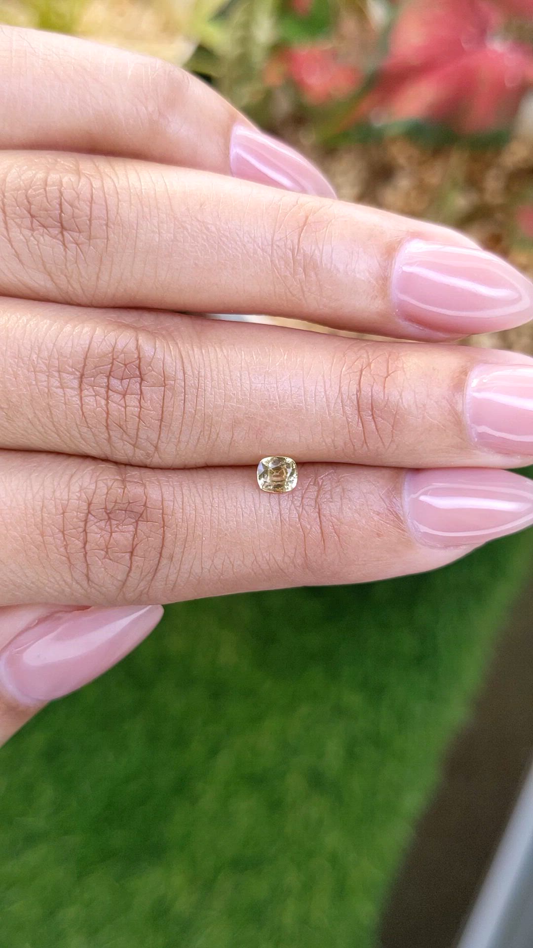 0.40 Ct. Yellow Sapphire from Ceylon (Sri Lanka) Size Video