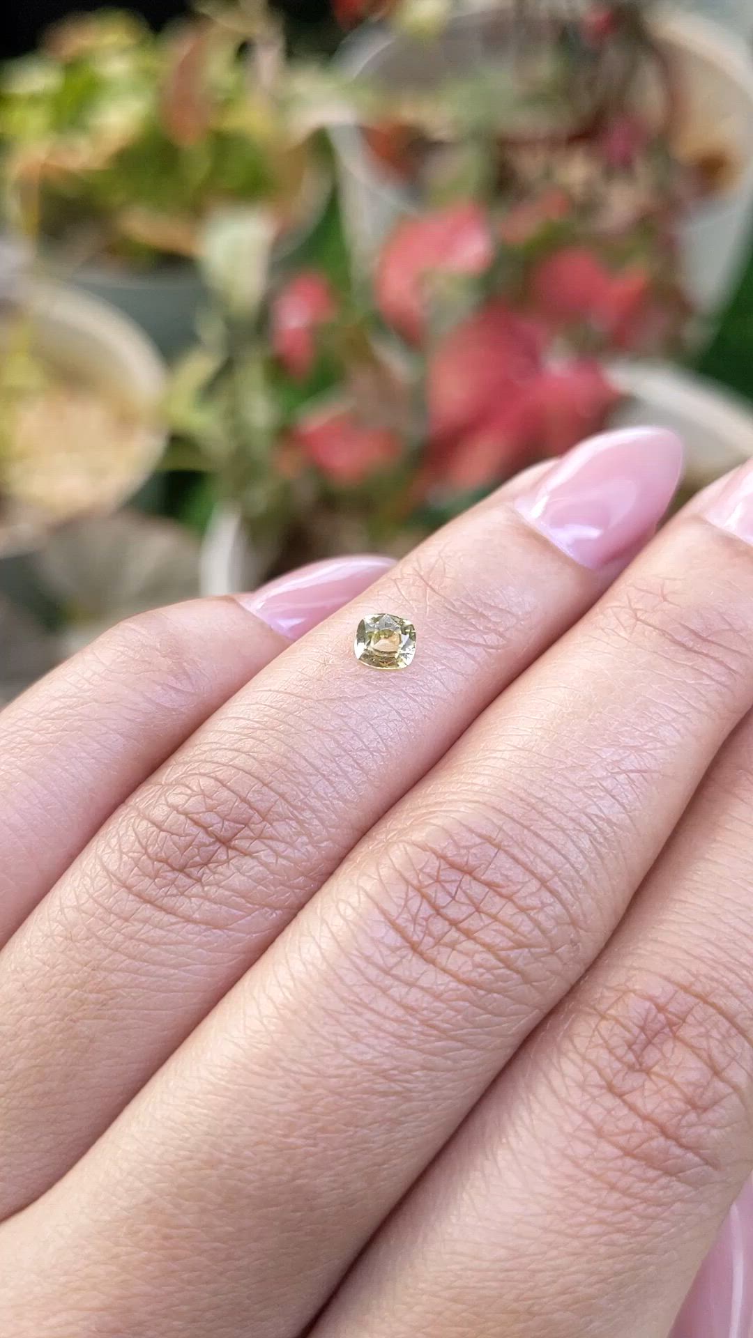 0.40 Ct. Yellow Sapphire from Ceylon (Sri Lanka) Size Video