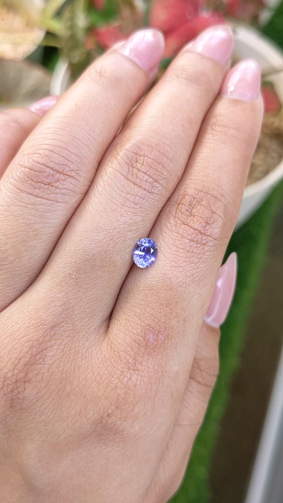0.72 Ct. Blue Sapphire from Ceylon (Sri Lanka) Size Video
