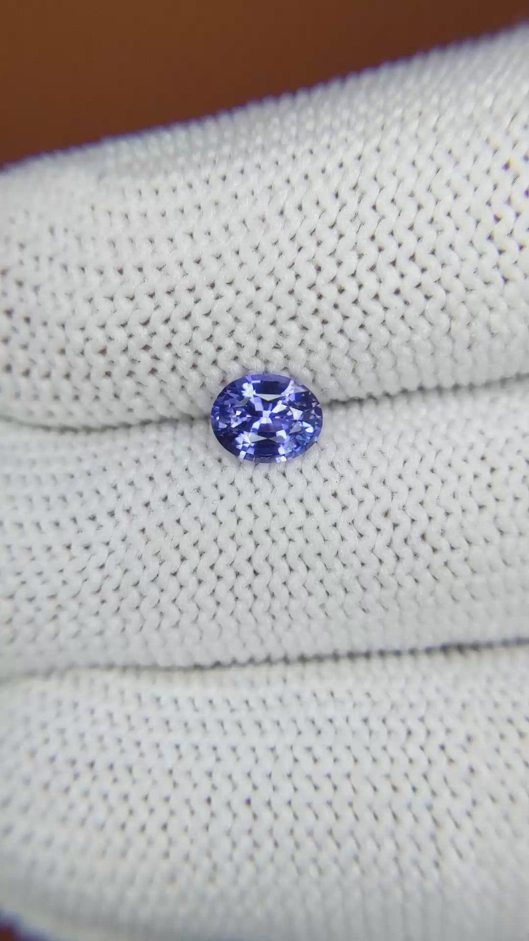 0.72 Ct. Blue Sapphire from Ceylon (Sri Lanka) Size Video