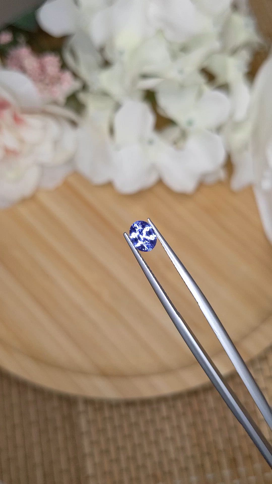 0.72 Ct. Blue Sapphire from Ceylon (Sri Lanka) Size Video