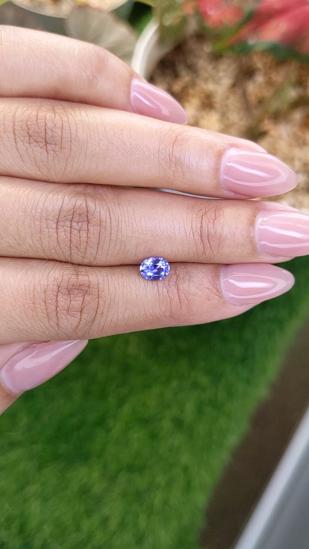 0.72 Ct. Blue Sapphire from Ceylon (Sri Lanka) Size Video