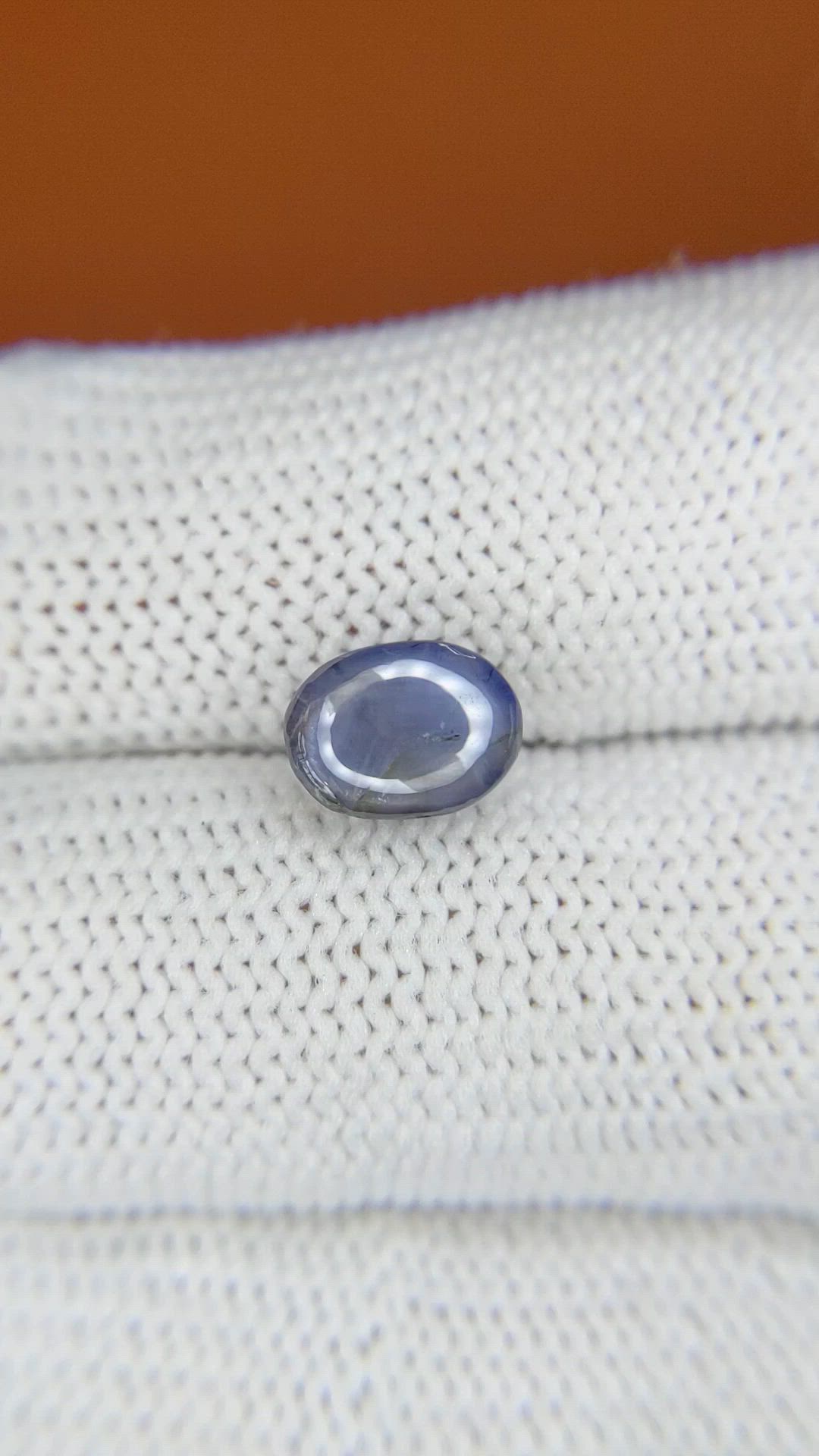 2.59 Ct. Greyish Blue Star Sapphire from Ceylon (Sri Lanka) Size Video